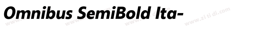 Omnibus SemiBold Ita字体转换